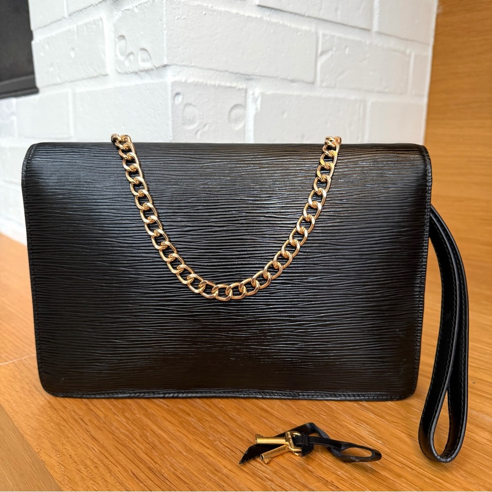 Louis Vuitton Authentic Vintage Custom Epi Sellier Clutch /Shoulder Bag - Picture 2 of 14